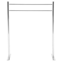 Porta Toalhas Duplo Prata