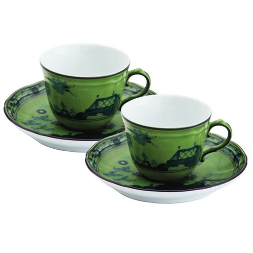 Set 2 Xícaras de Café Oriente Italiano Malachite