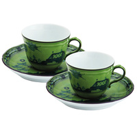 Set 2 Xícaras de Café Oriente Italiano Malachite
