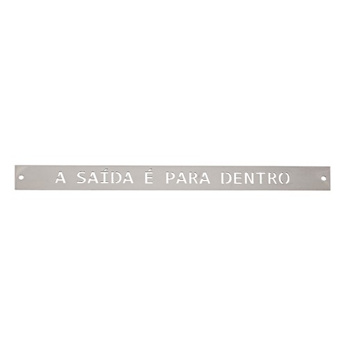A Saída É Para Dentro