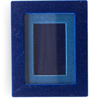 Porta Retrato Veludo Azul Klein e Azul Mediterrâneo