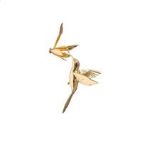 Escultura Beija Flor Lírio