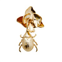 Escultura Besouro com Flor