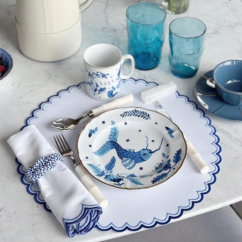 Funky mood em tons de azul para o nosso caf� da manh�